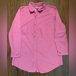 J.Jill Mauve Pink Corduroy Button Down Shirt